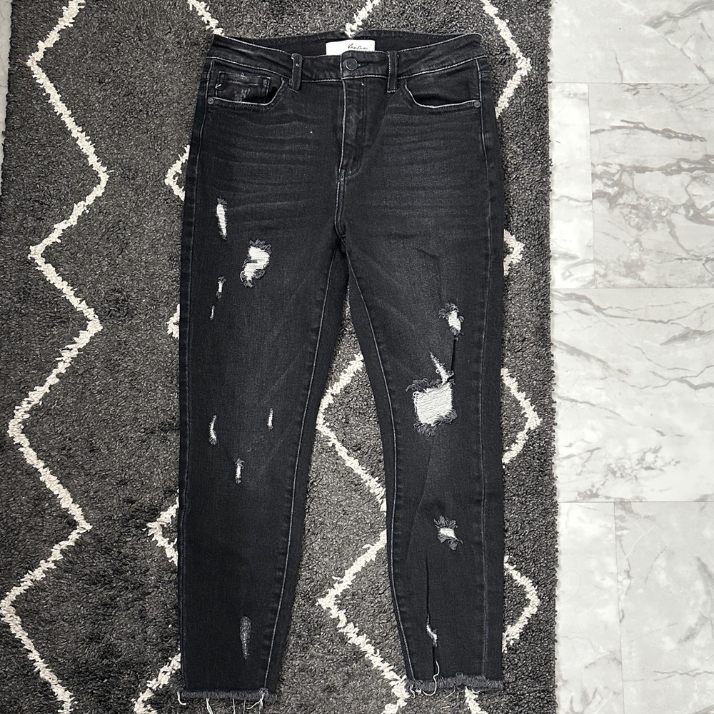 Distressed Black Jeans